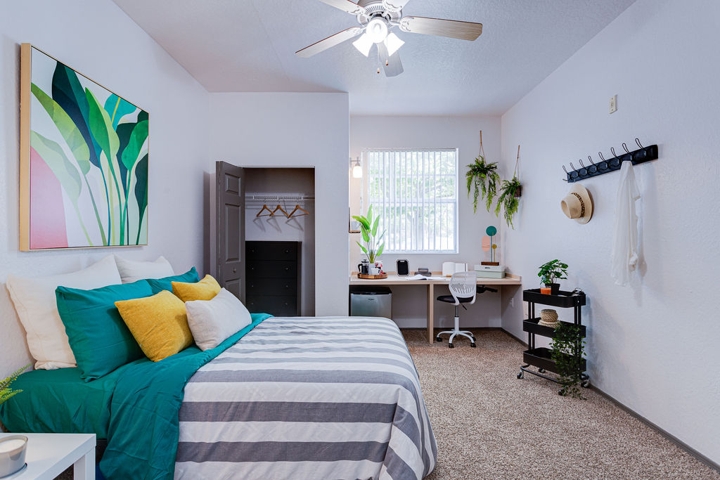 student living usf plant themed bedroom